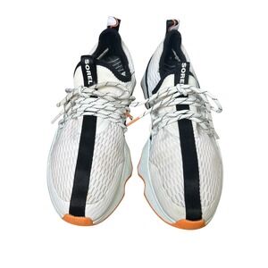 Sorel Kinetic Impact Lace White Black Orange Sneakers Womens Size 9.5 NL4952-125